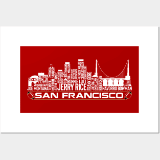 San Francisco Football Team All Time Legends, San Francisco City Skyline Posters and Art